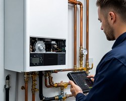 Water heater tankless unit installation